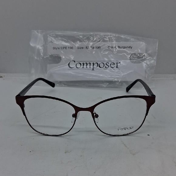 NWT Rxable Composer CPE100 Burgundy Eyeglass Frames main image 4